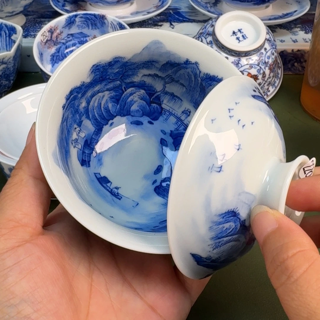 景德镇纯手纯手绘茶绘茶具具圆圆226