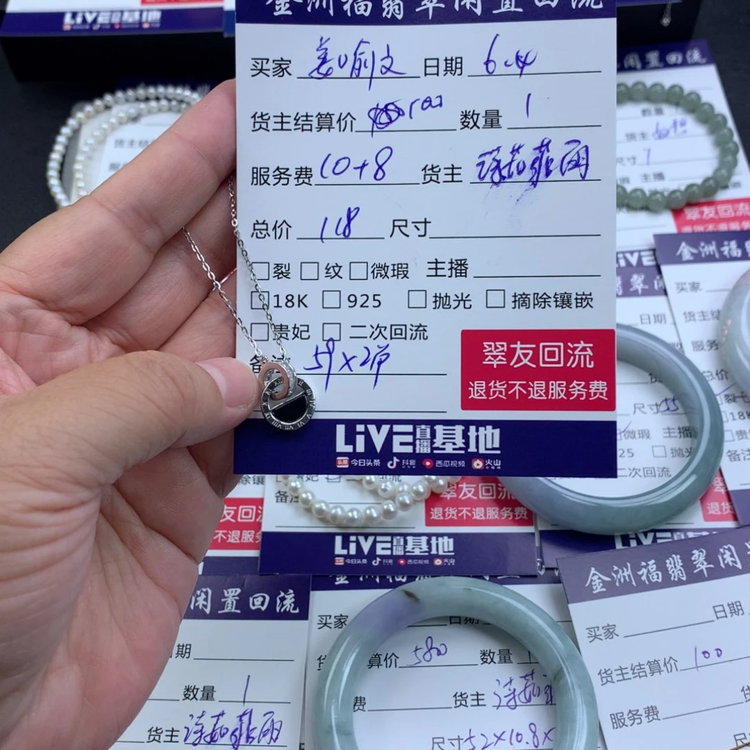 【闪购商品】翡翠银S925镶嵌颈饰姜*文
