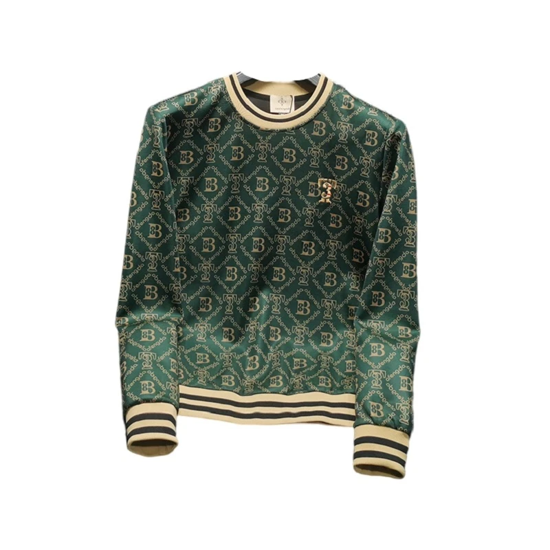 克里斯字母印花刺绣运动休闲卫衣男装大码修身百搭长袖t恤打底衫