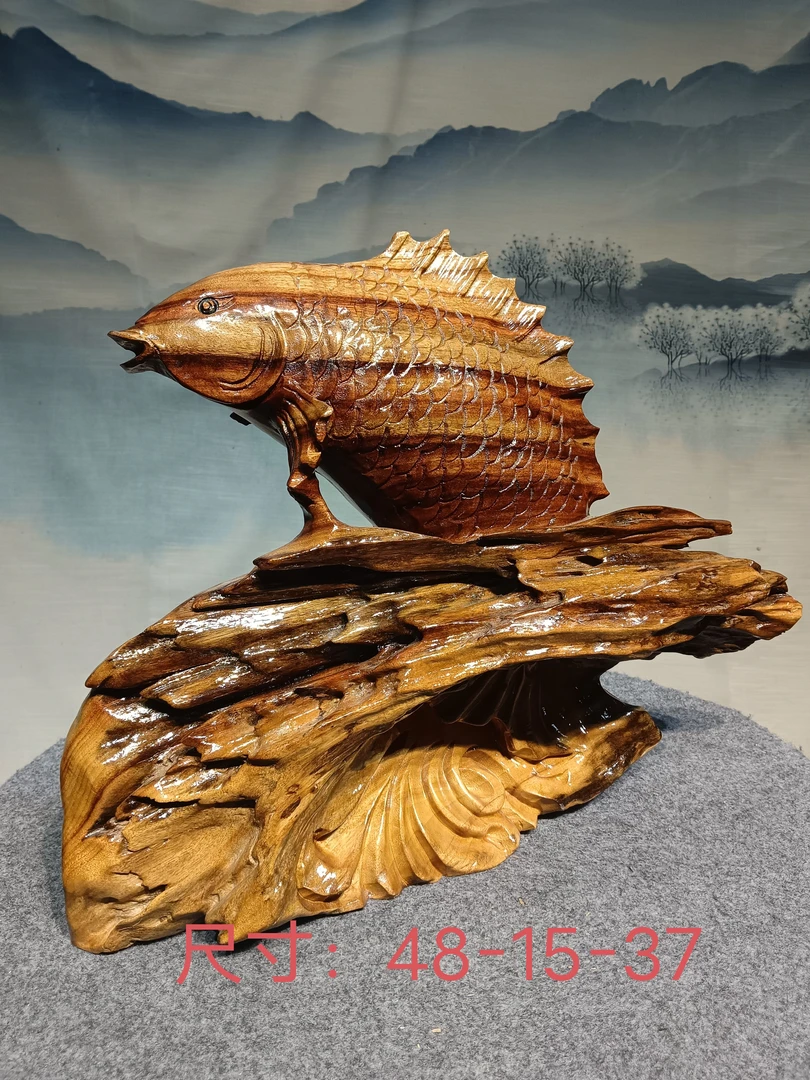 年年有鱼整体造型摆件