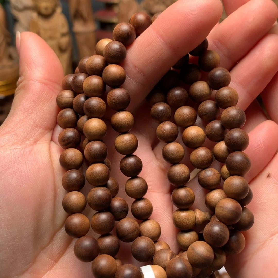 檀香木手串/手链老山檀香0.8多圈沉水老料