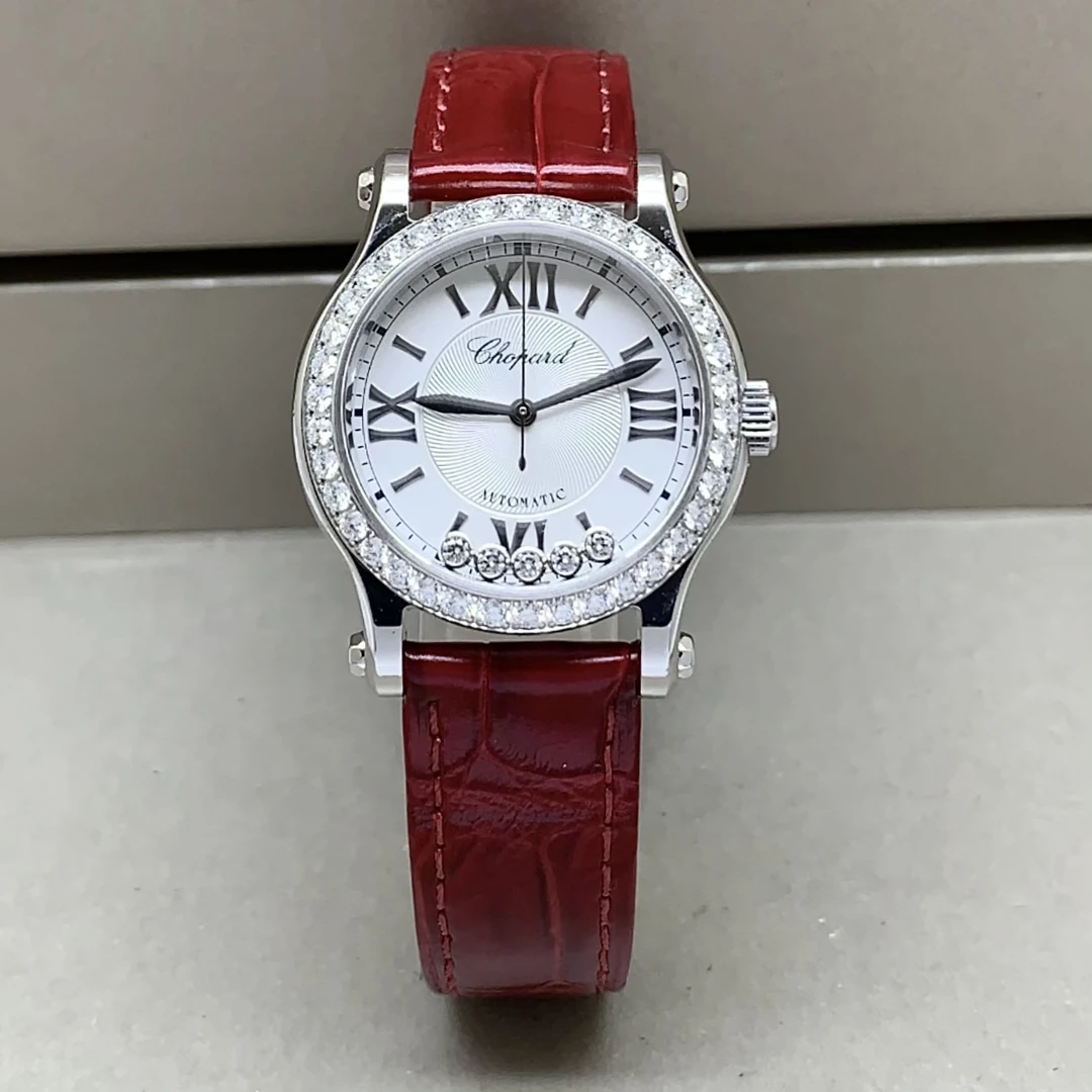99新 Chopard/萧邦 快乐钻系列/30mm/原镶钻/自动机械女士手表