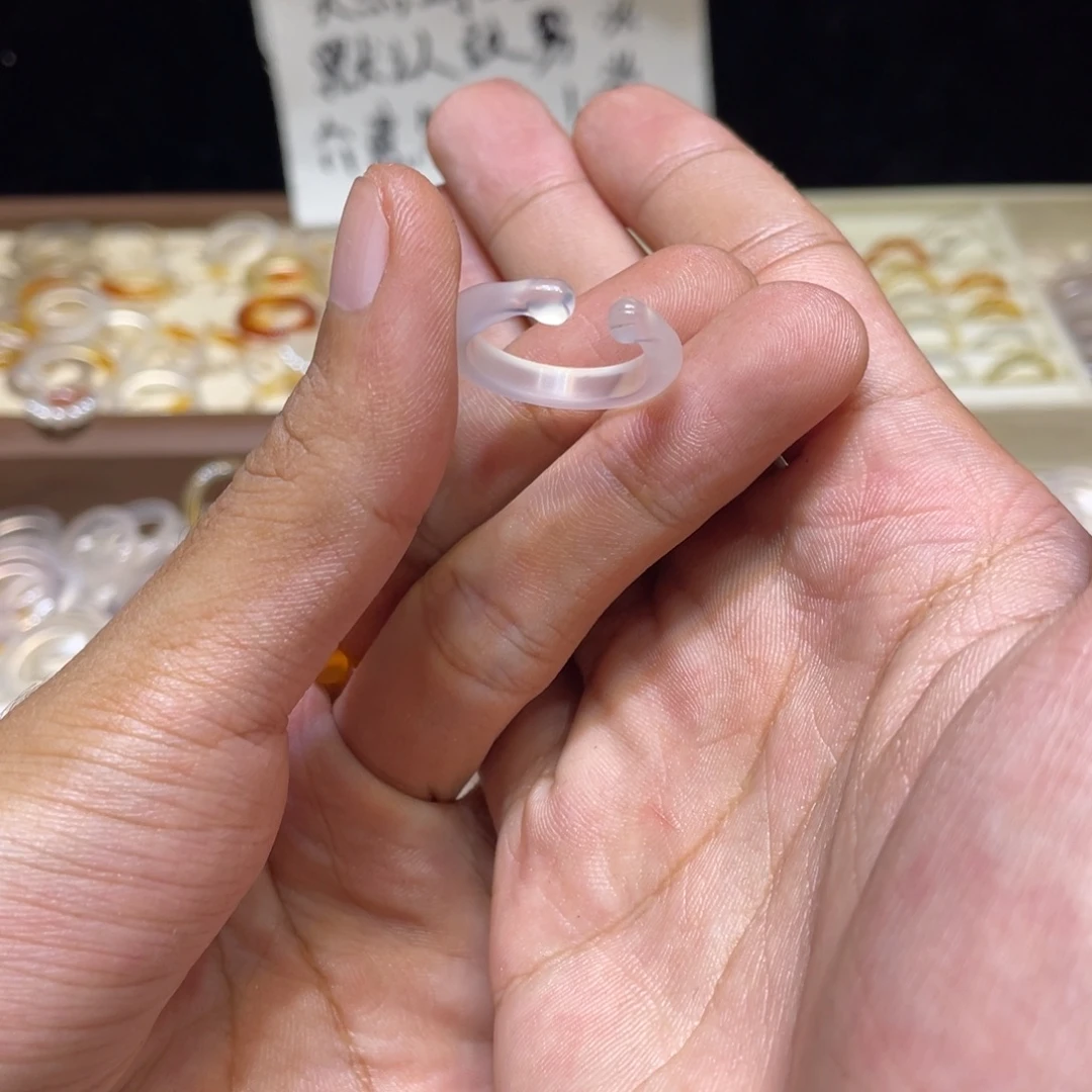 玛瑙/玉髓未镶嵌戒指41号港15