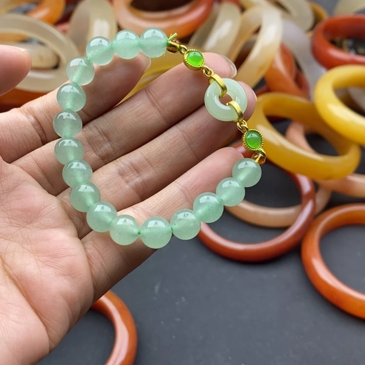 未镶嵌手镯石英质玉