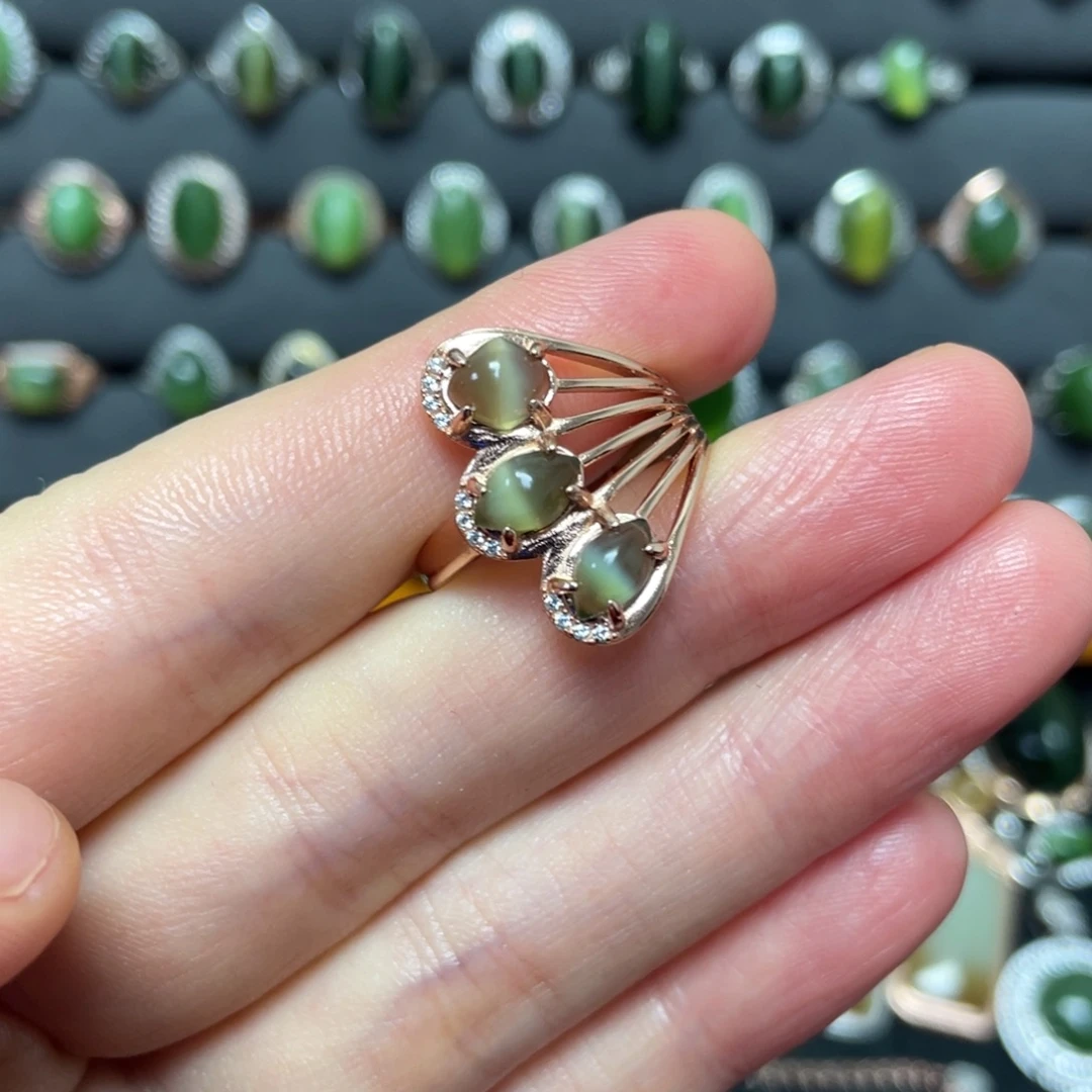 和田玉（碧玉）银S925镶嵌吊坠(不含链)