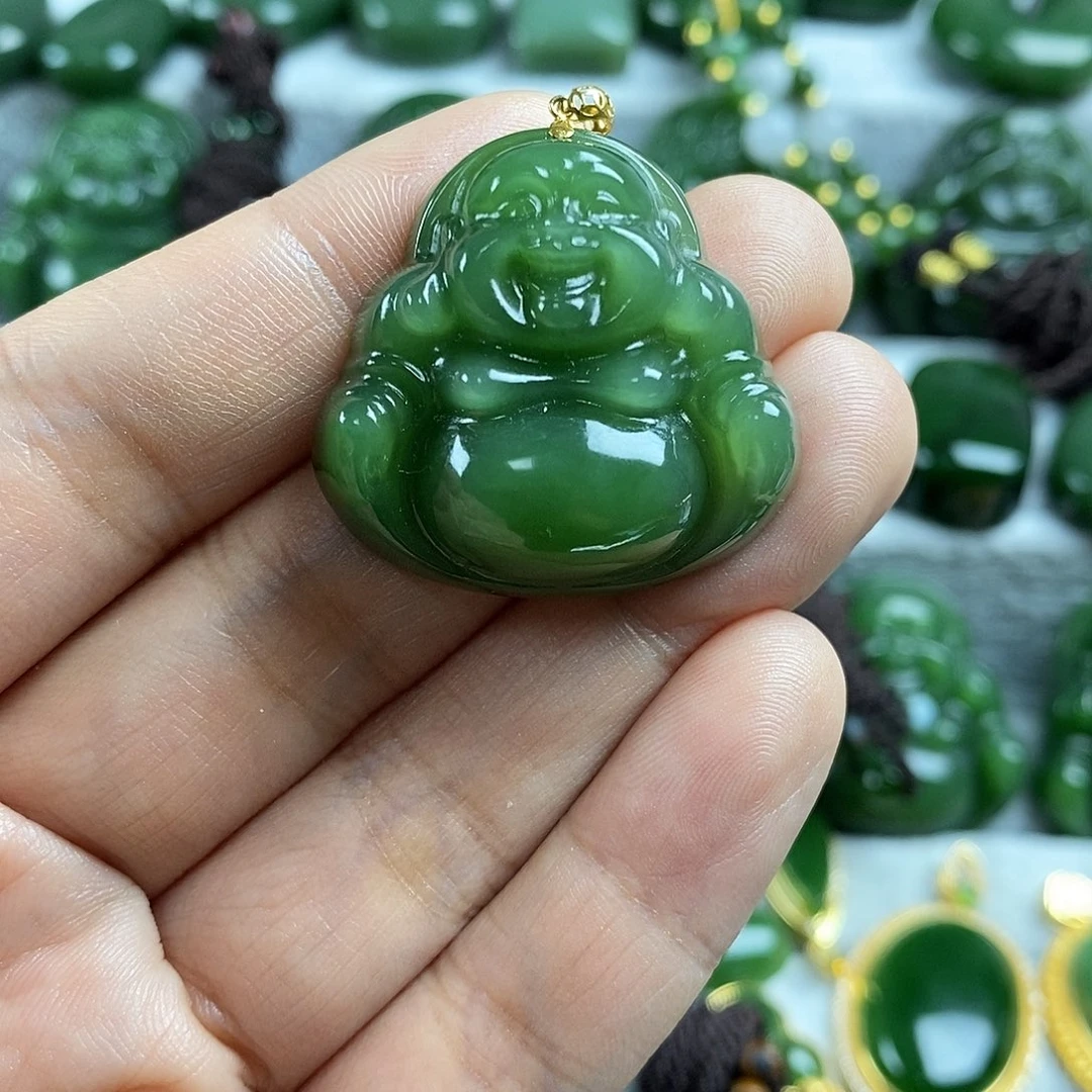和田玉（碧玉）未镶嵌颈饰30mm