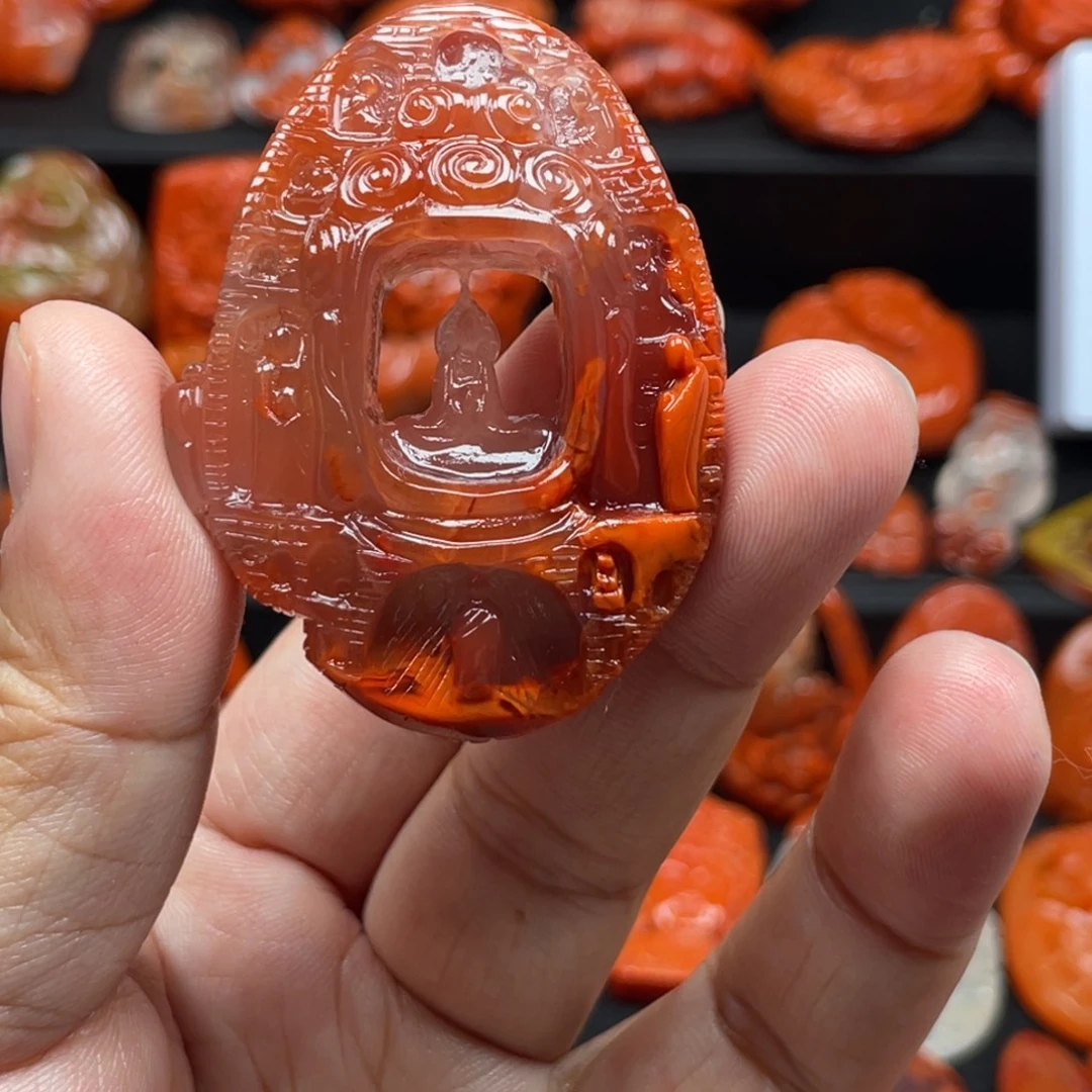 我***沙南红玛瑙未镶嵌心中有佛