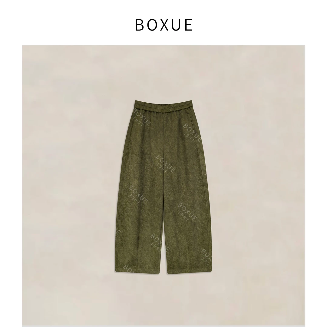 BOXUE“千里云”2025秋冬高级感马.毛纹路轻奢 裤子#251001K5423