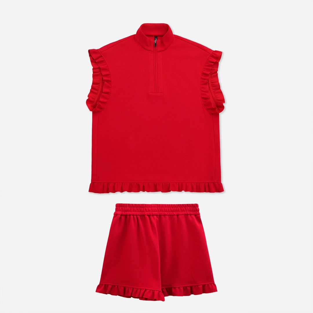 【上新】GGAHOLIDAY时尚轻奢宽松潮流无袖马甲短裤套装 153149/50