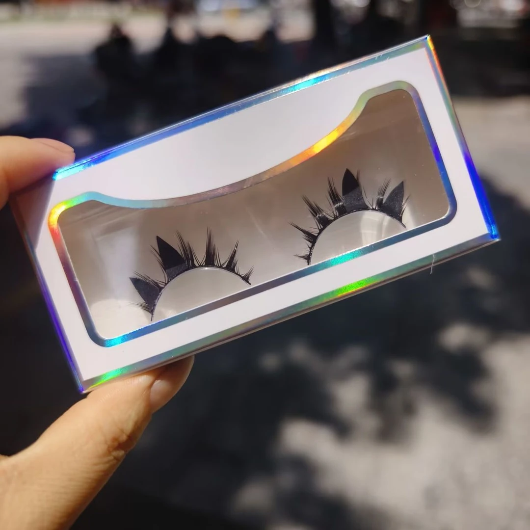 小花仙手作仙女魅眼假睫毛纤长自然1cm-1.5cm翘卷修颜假睫毛