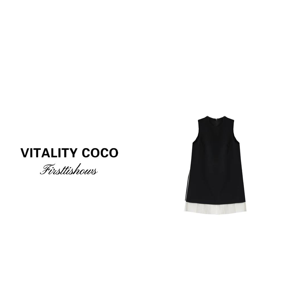 首秀·P系列高级拼接设计连衣裙夏季新款轻奢御姐风气质裙子-2157