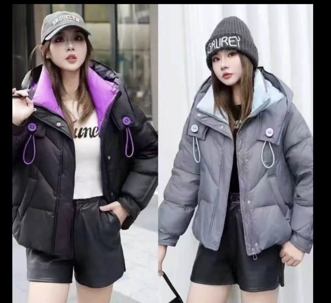 常规短款拉链连帽插肩袖女立领女装秋冬休闲