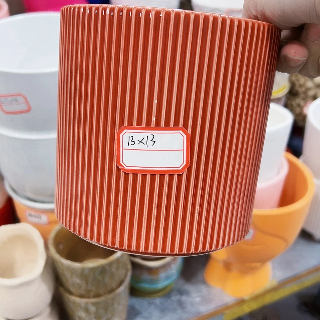 有孔外贸尾单陶瓷花盆凑单10米包邮