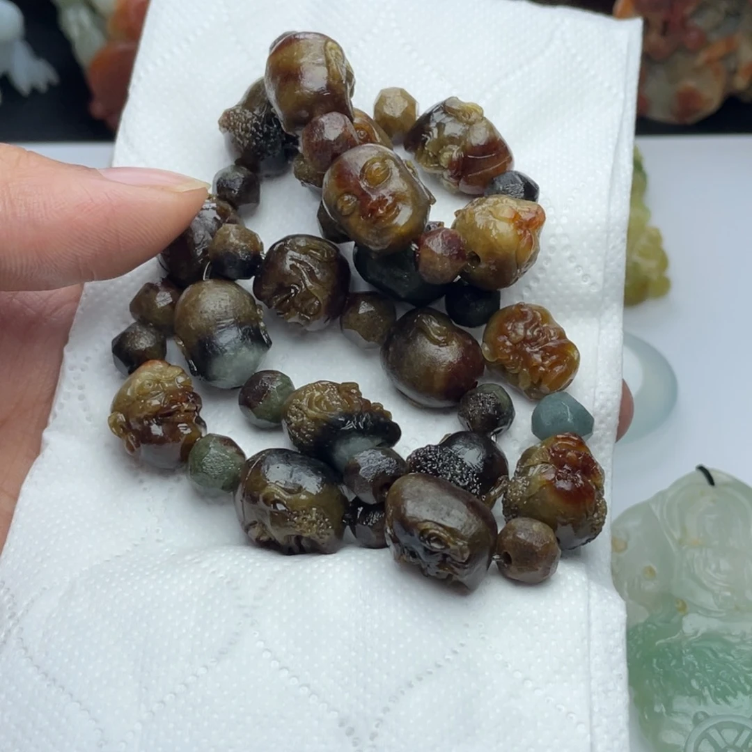 定制翡翠未镶嵌全****理十八罗汉