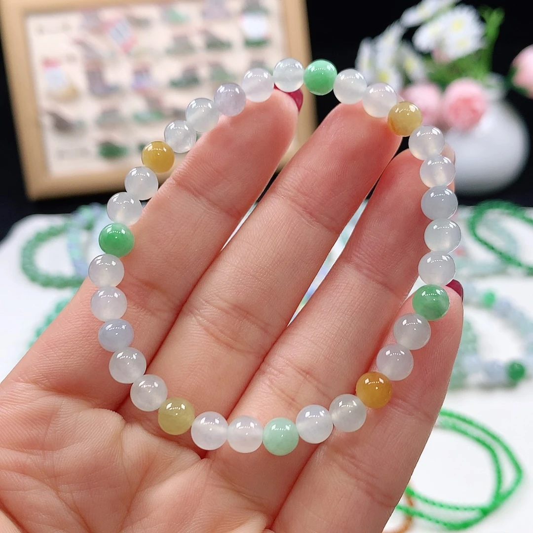 翡翠未镶嵌手链5.6mm