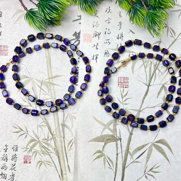 SS78舒俱来帝王紫项链5mm+多样性发其一