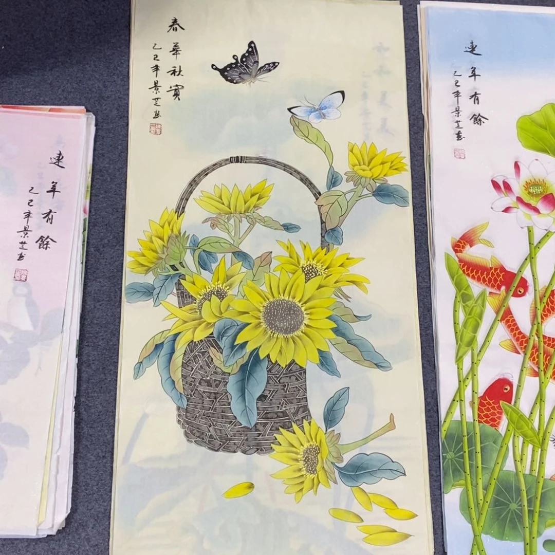 国画尺寸100✖️50三尺精品手绘画精工笔