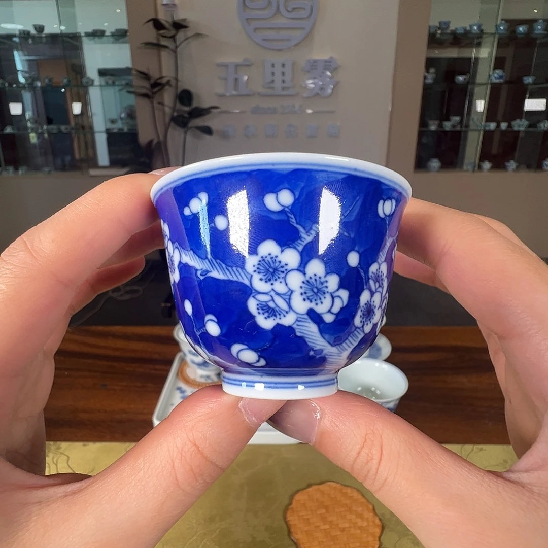 手绘冰梅单杯。