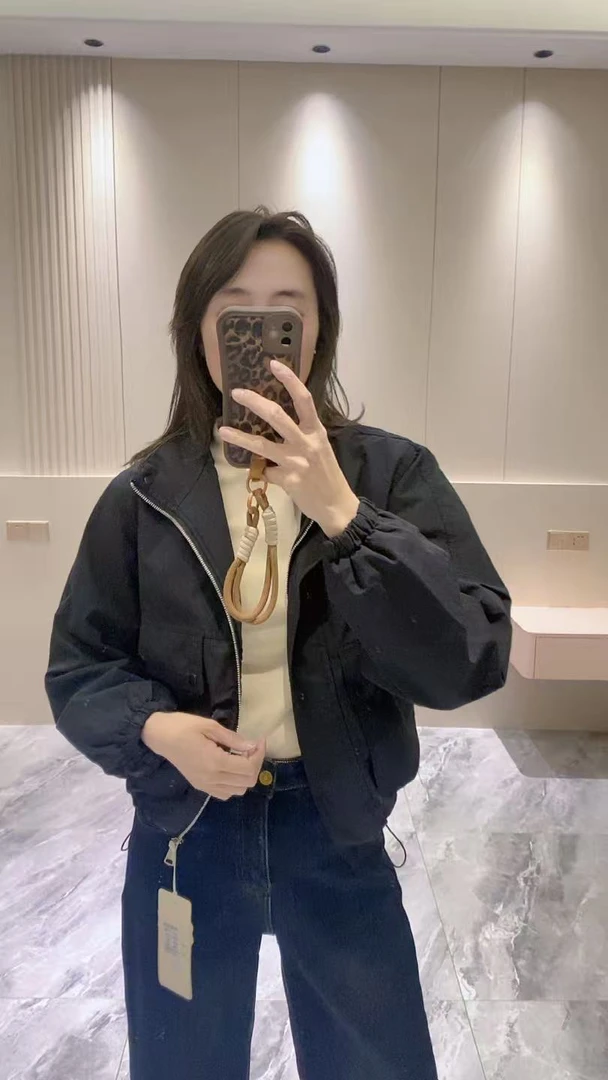 【娜姐家】710冬季新款韩版时尚设计感加绒加厚派克服