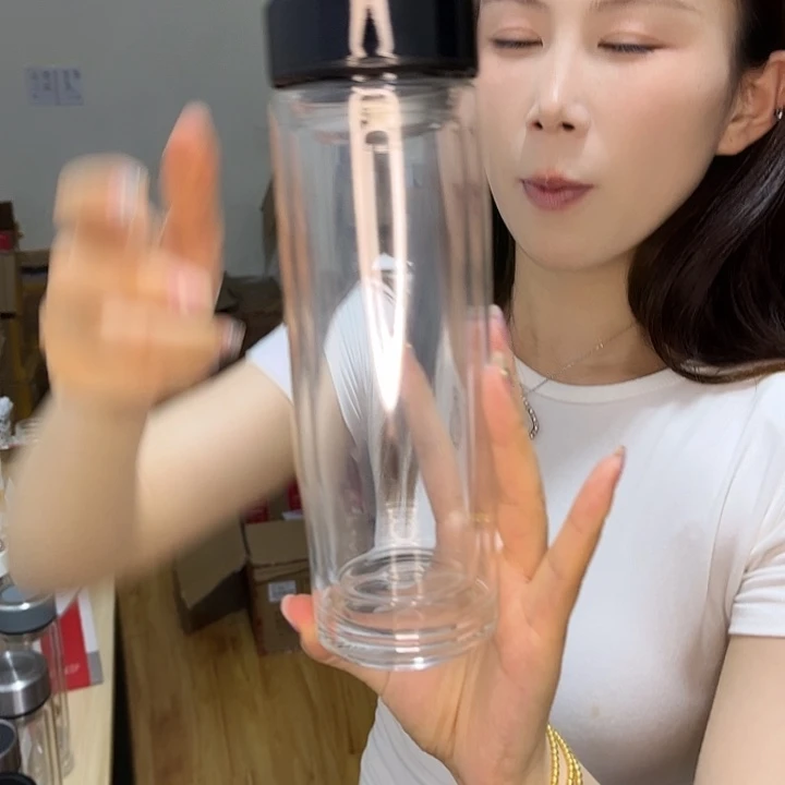 水晶玻璃吸管款黑色400