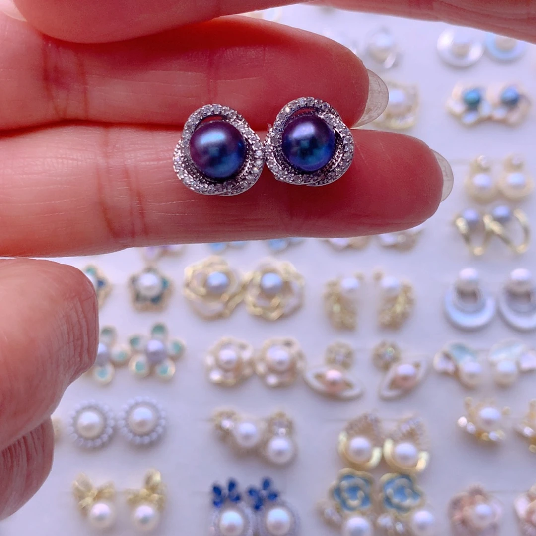 耳饰合金淡水珍珠