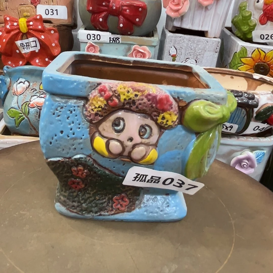 粗陶多肉花盆花盆孤品37