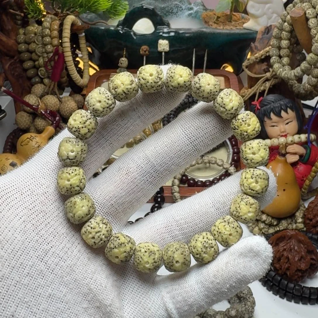 星月菩提手串3号车尺寸12.11石玉绮梦单圈