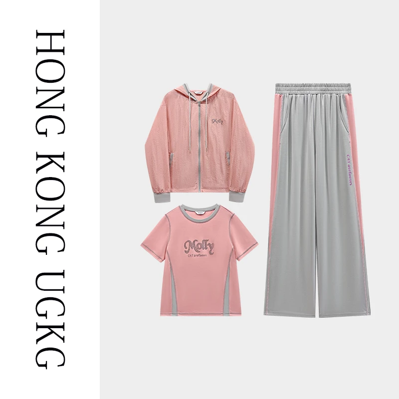 香港UGKG防晒衣女套装防紫外线夏季薄款外套三件套73252ZH149