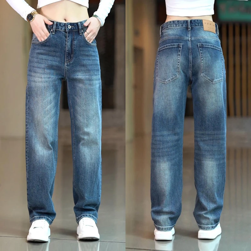高街帅气牛仔裤男2025新款百搭宽松休闲裤子男士时尚简约直筒长裤