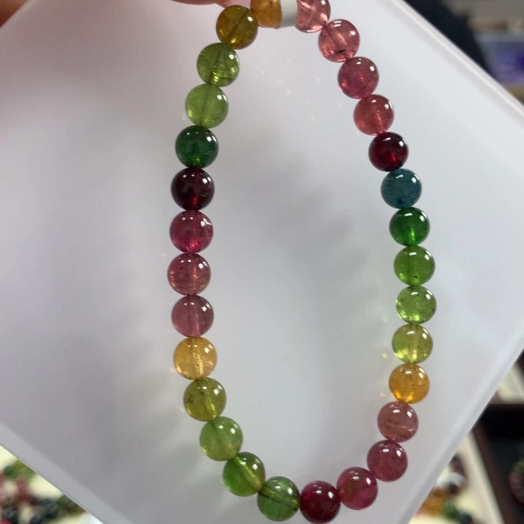 碧玺手链未镶嵌6.6毫米左右