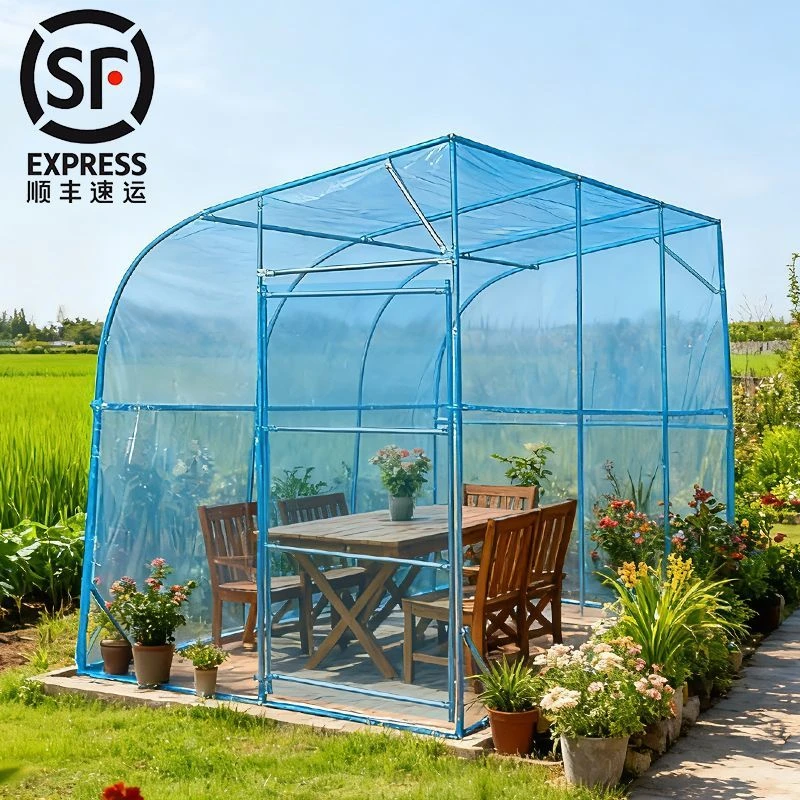 定制温室大棚骨架阳光房靠墙半坡花房暖房遮阳防水