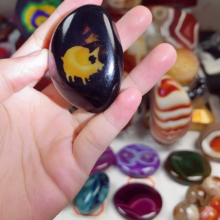 玛瑙/玉髓未镶嵌耳饰
