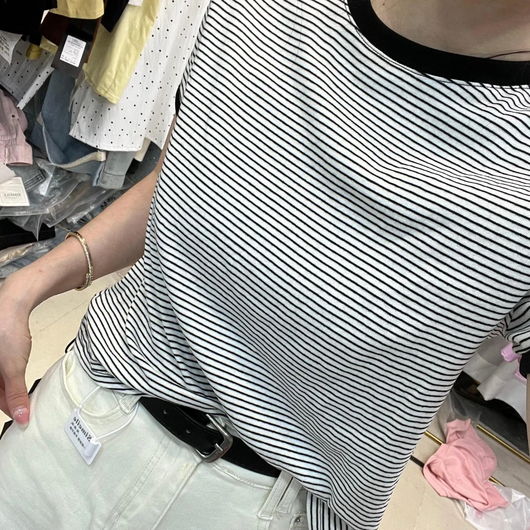 莎姐严选qqd条纹T恤26