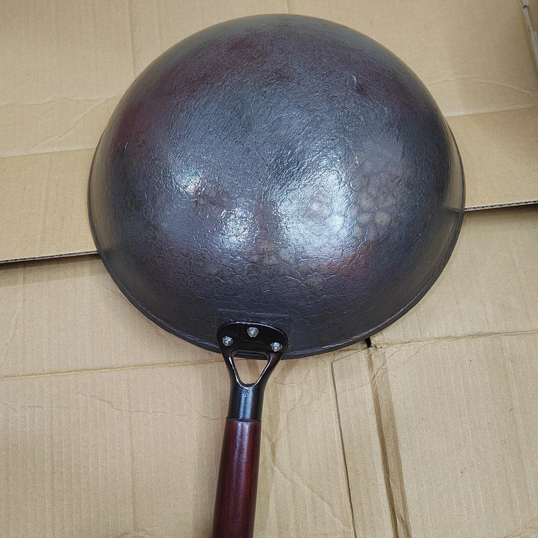 老式传统炒锅 无涂层不粘锅炒锅加厚 把锅  双耳锅