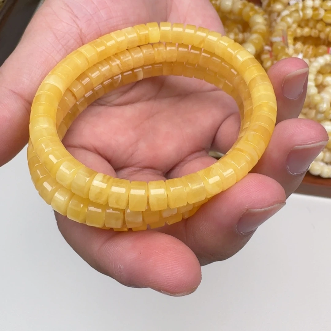 手链琥珀未镶嵌7mm精工药片多样性发其一