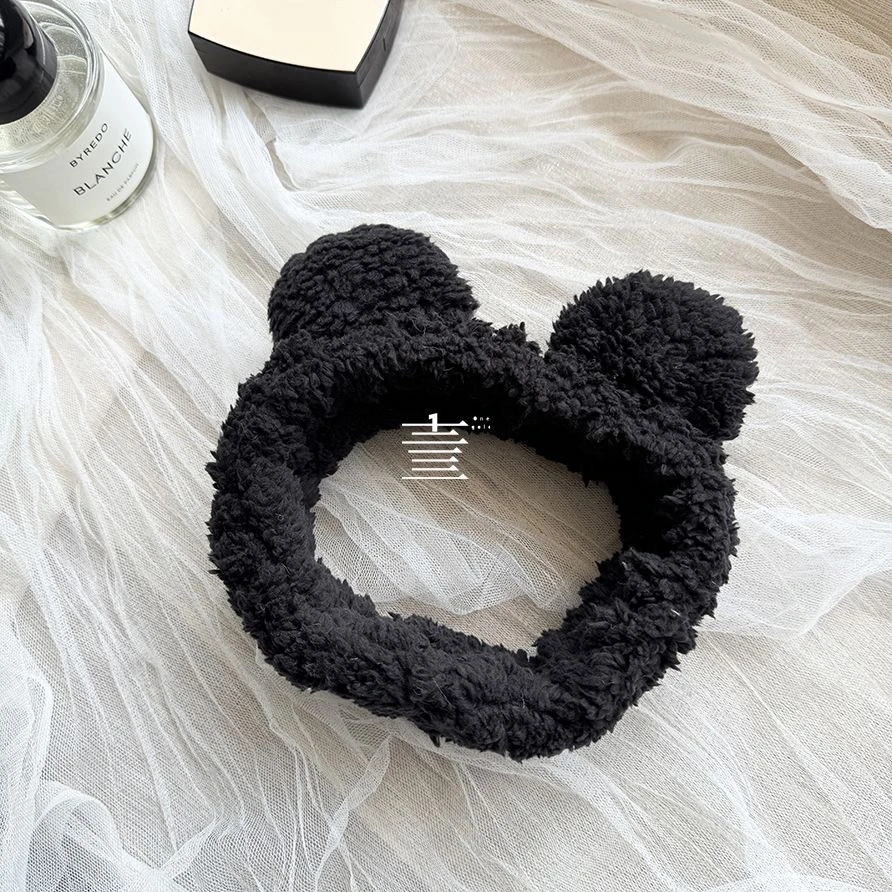 B0587发带日韩复古风女休闲风少女风发箍发饰甜美毛绒绒秋冬