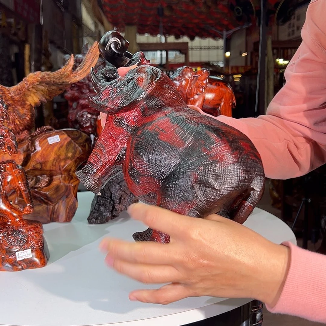 木战*老挝大红酸枝大象