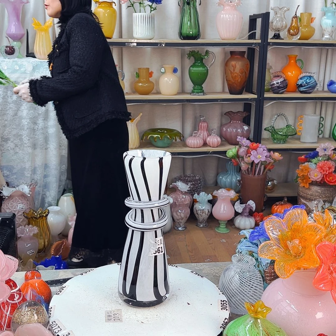 黑白瓶不完美福利家悦琉璃工艺品