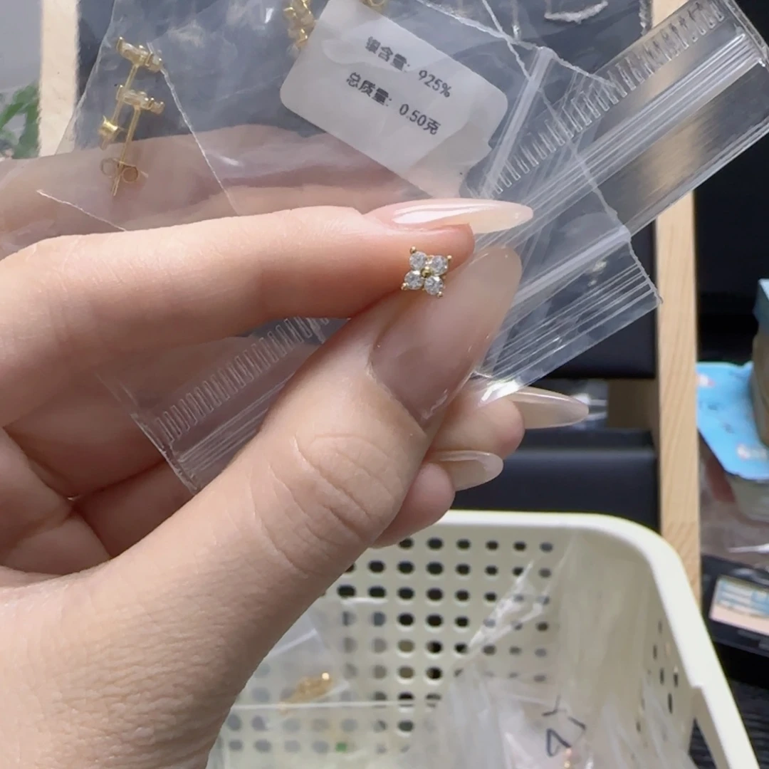 银纯银度金耳钉耳钉