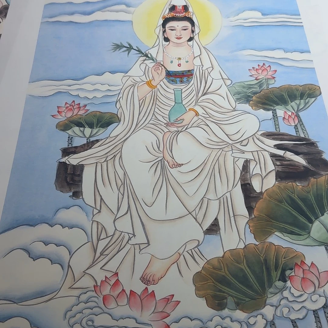 国画国画观音像一副作品