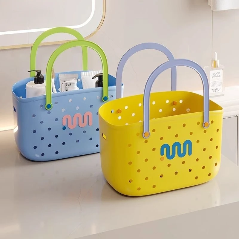 浴筐洗澡篮子手提浴室洗漱用品收纳筐高颜值长方形学生宿舍洗浴篮
