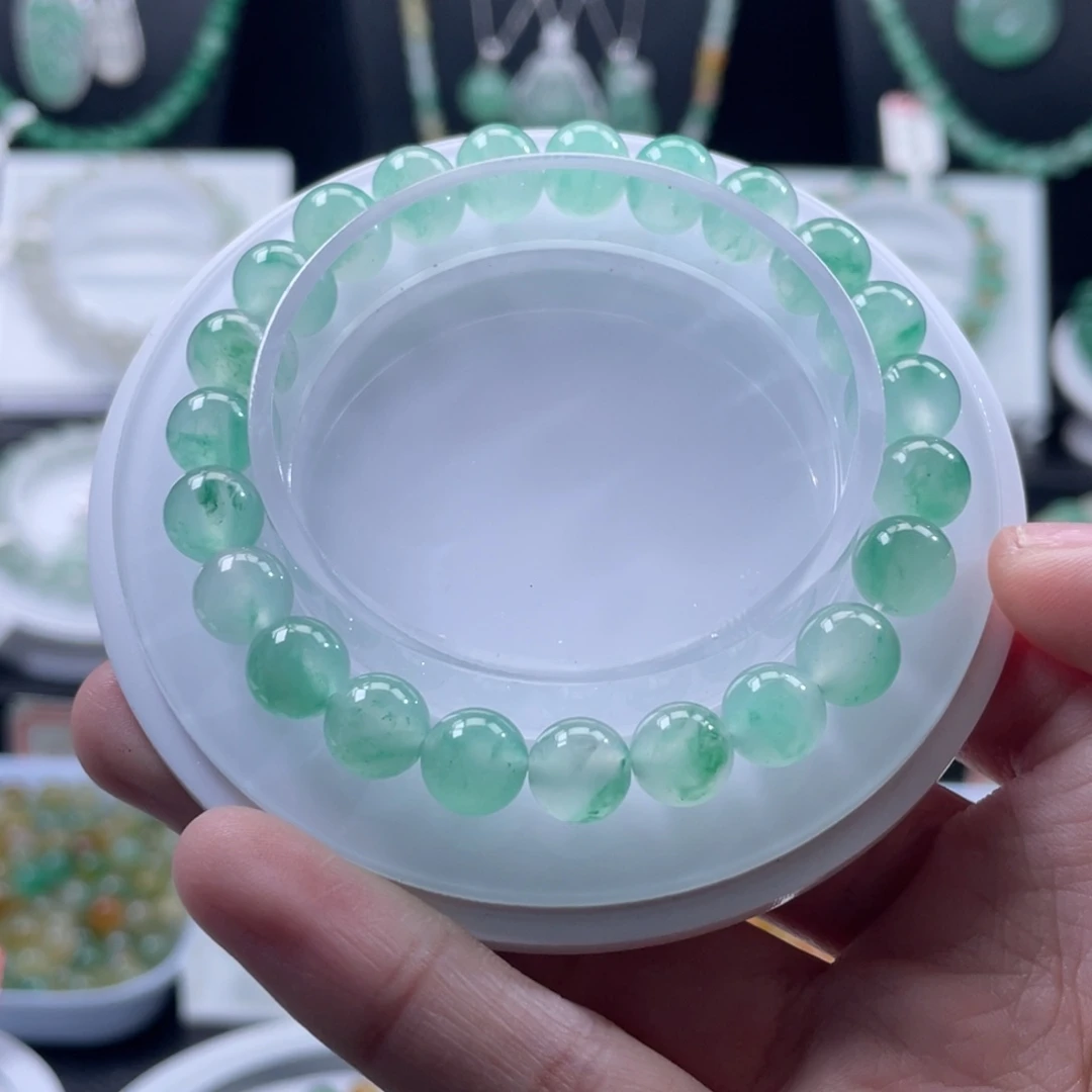 石英质玉（非洲翠）未镶嵌手串