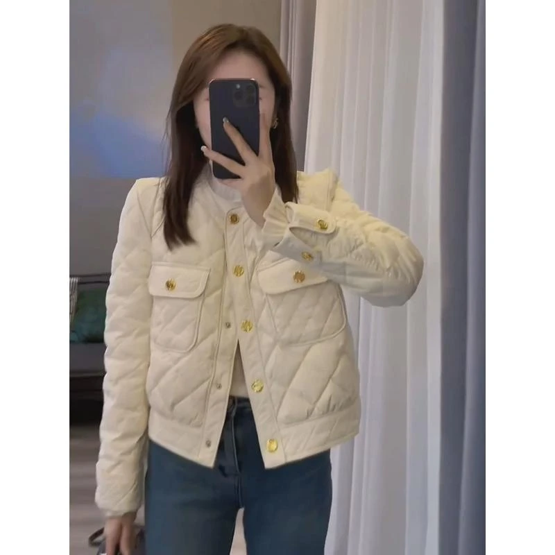 欧货夹棉外套女2024新款爆款秋冬季时尚小个子短款棉衣棉服女冬季