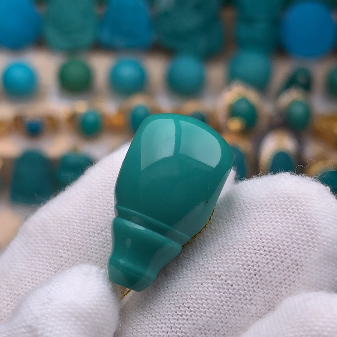 未镶嵌绿松石珠宝奇石13.5mm