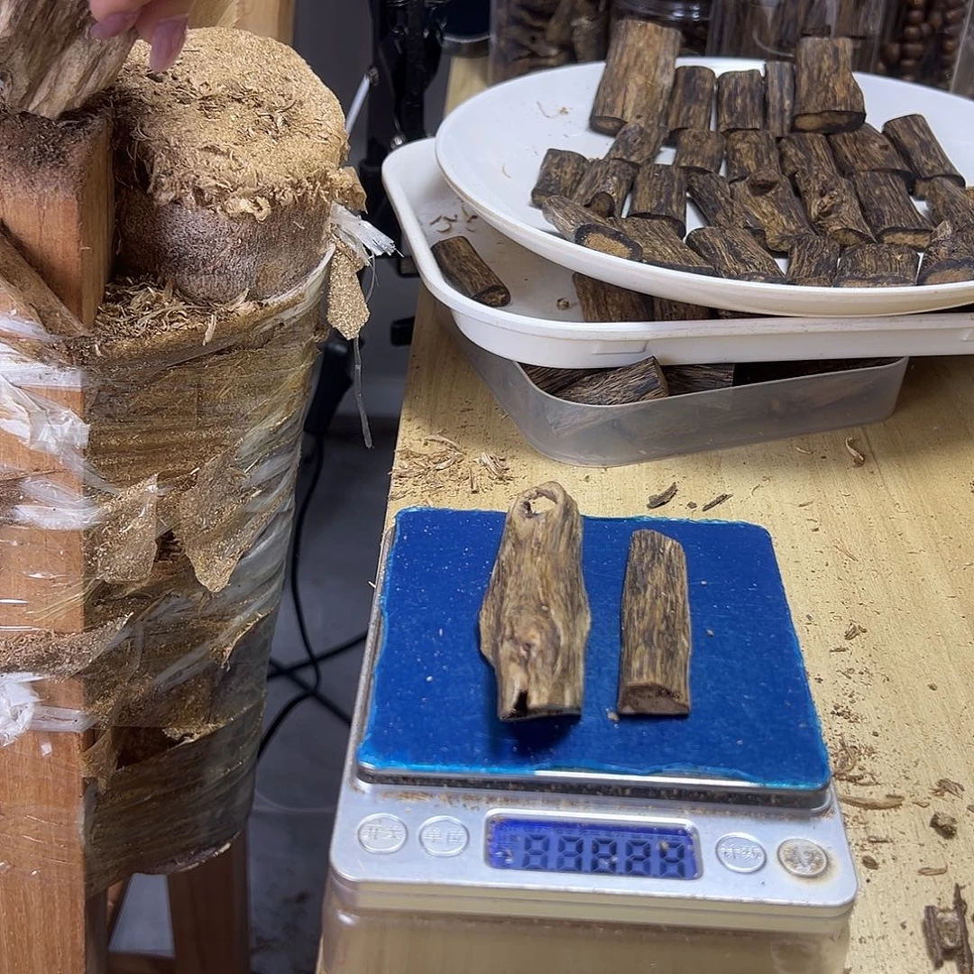 香料绿奇楠虫漏10克白棋