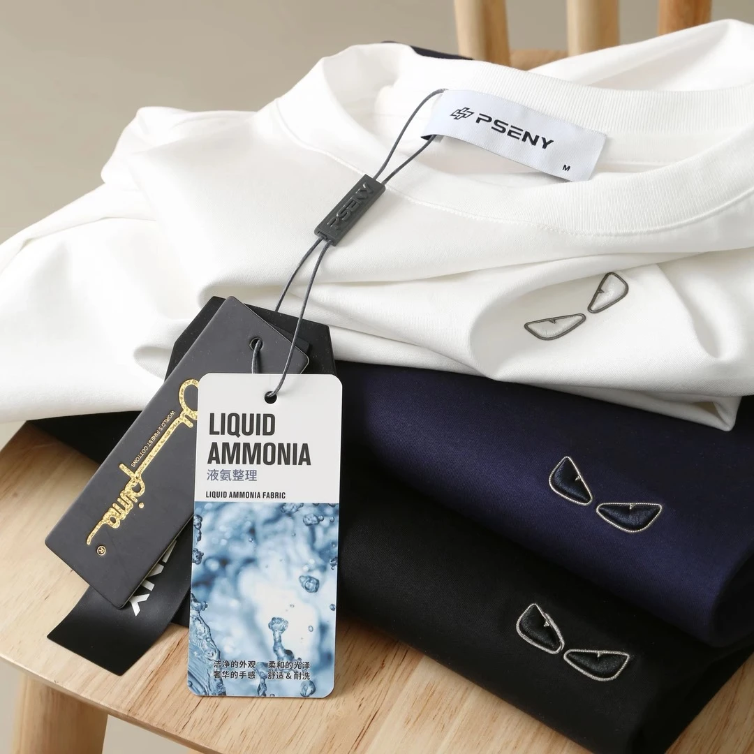 无需多说！高货！意大利订单！春夏液氨水柔棉情侣款圆领短袖T恤