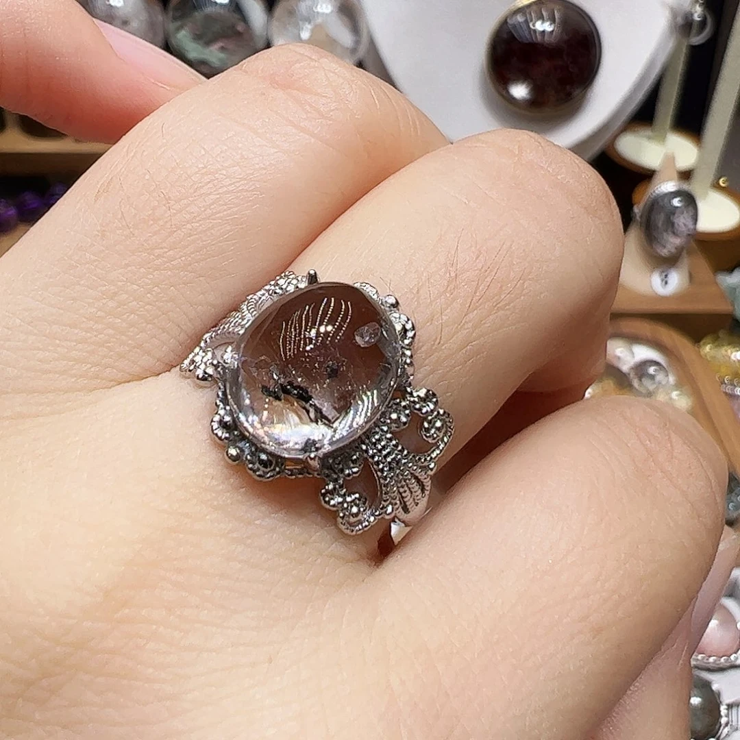 开***开水晶银S925镶嵌珠宝半成品