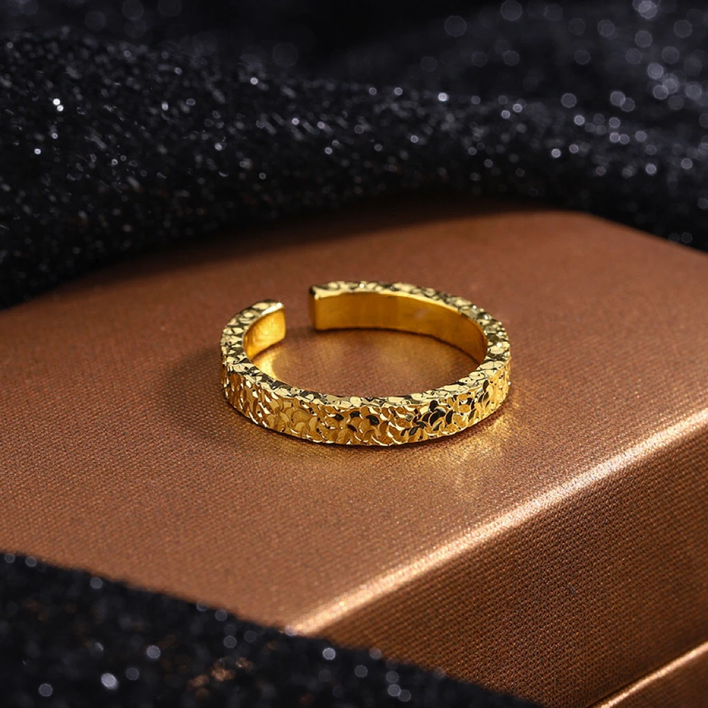 【元旦福利】碎碎冰时尚情侣气质对戒简约款开口戒指