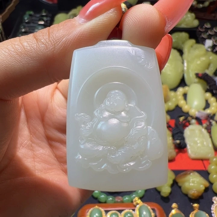 和田玉（白玉）颈饰未镶嵌米达吊坠