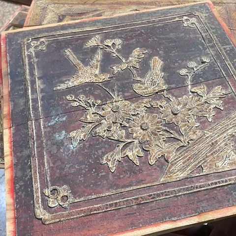 香榧木汇**苑2个孤品木雕40